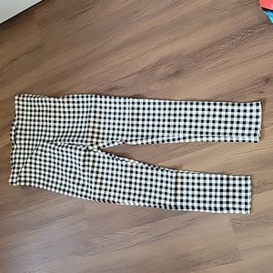 Gingham legging skinny pants with zipper size 4 small